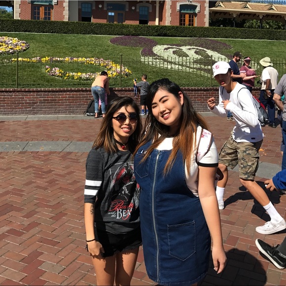 Embroidered Denim Overall Dress - Picture 5 of 5